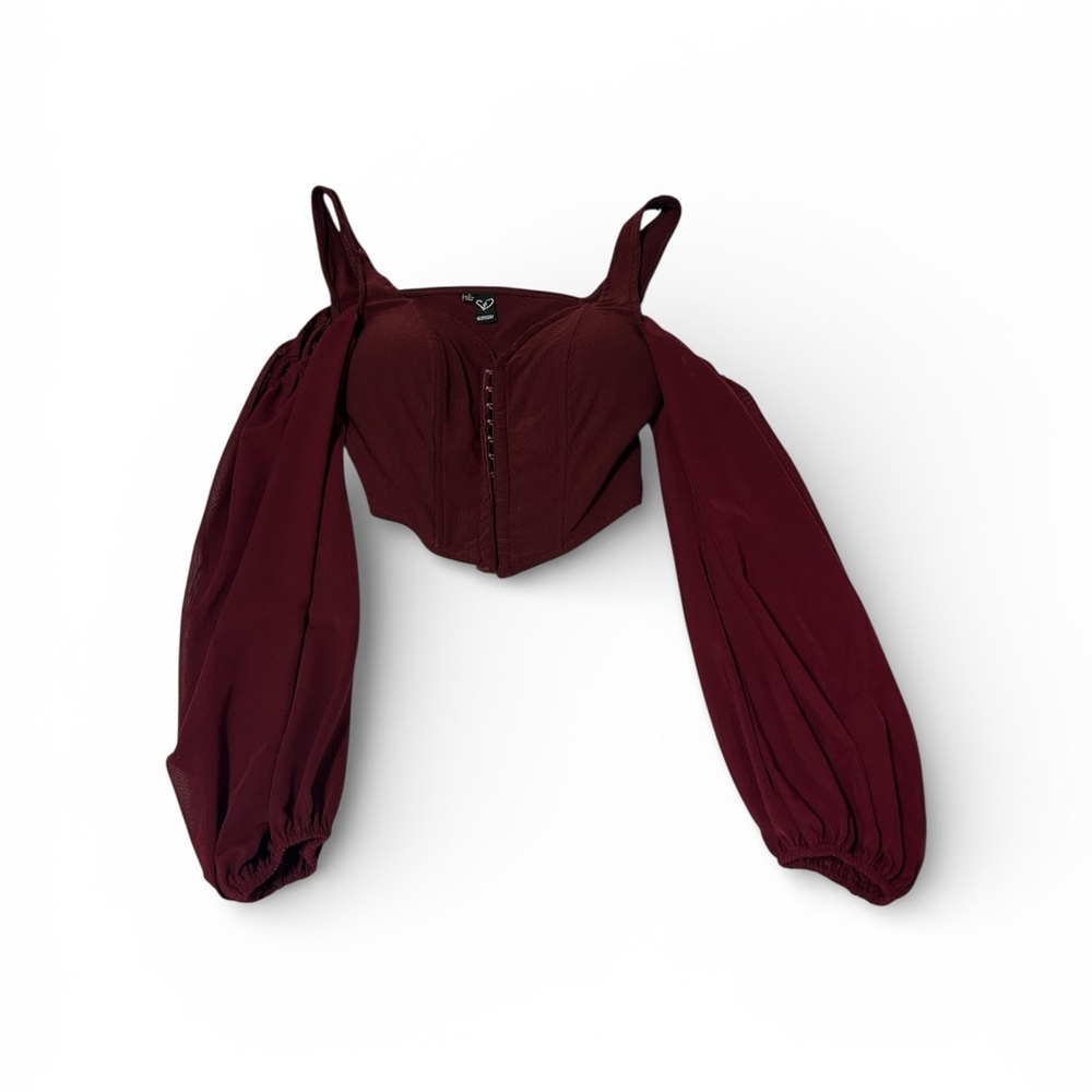 Burgundy Off-Shoulder Top